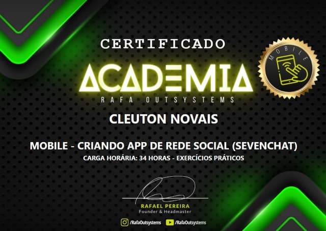 Foto Certificado: OutSystem Mobile