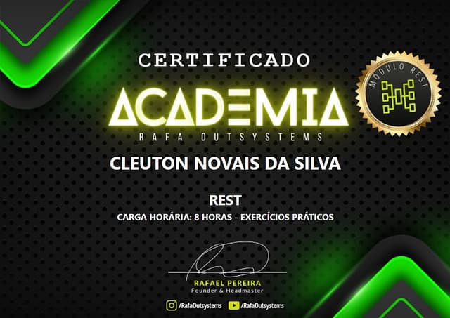 Foto Certificado: REST - OutSystems